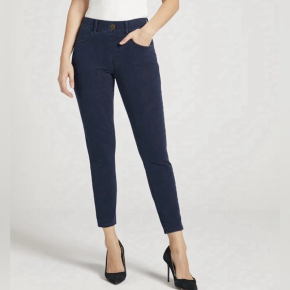 Betabrand Signature Mid-Rise Denim Skinny Dark Indigo Jeans 26” Inseam - Picture 4 of 15